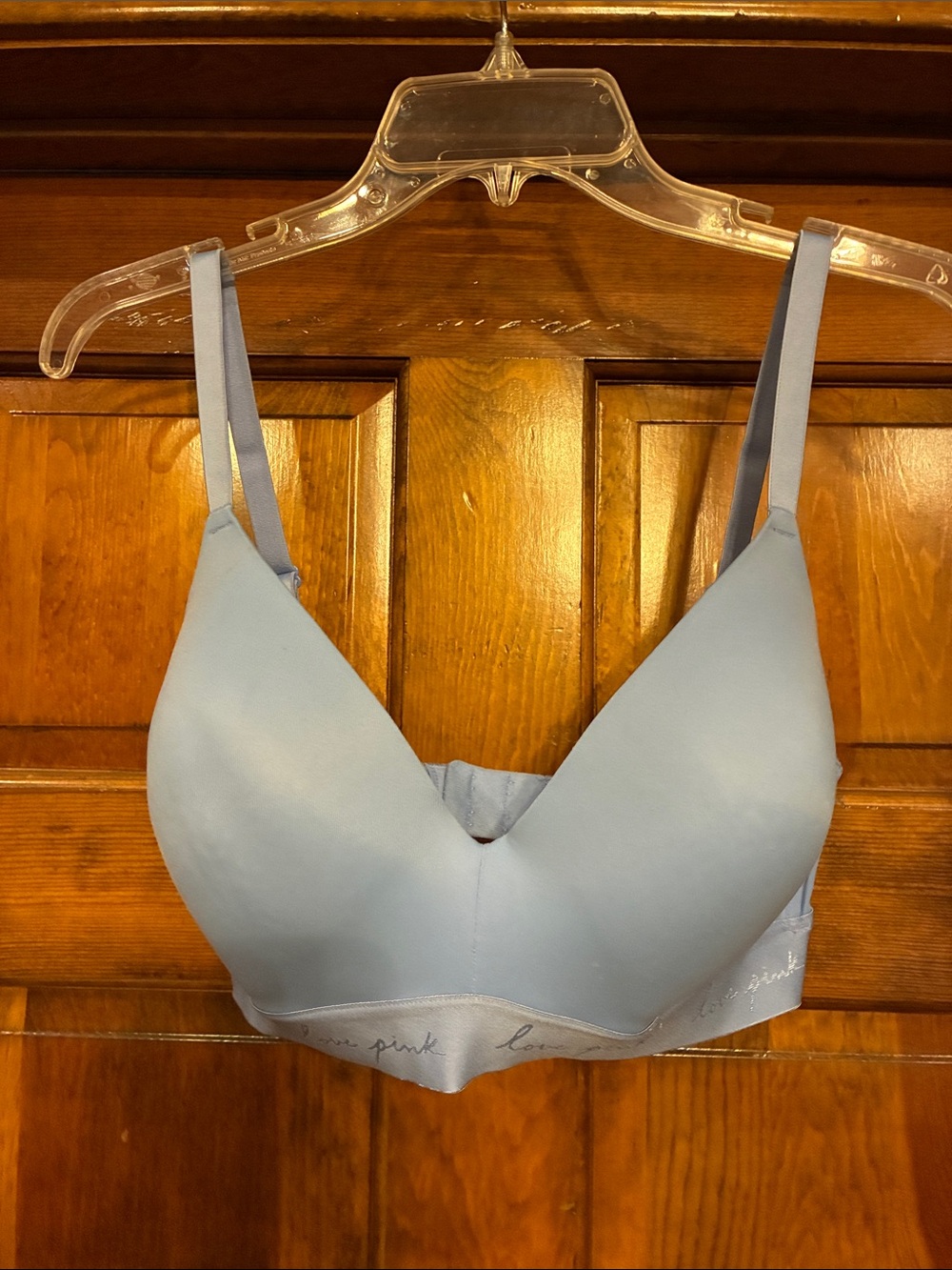 36DD PINK Victoria’s Secret Powder Blue Everywhere Wireless Lightly Lined Bra
